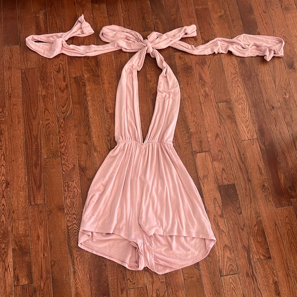 Cute wraparound tie romper
